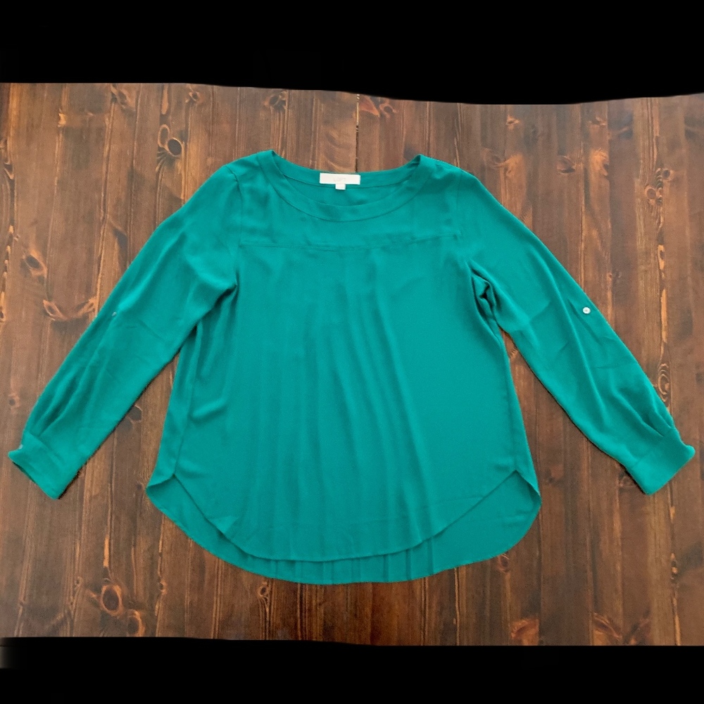 LOFT Green Long Sleeved Blouse